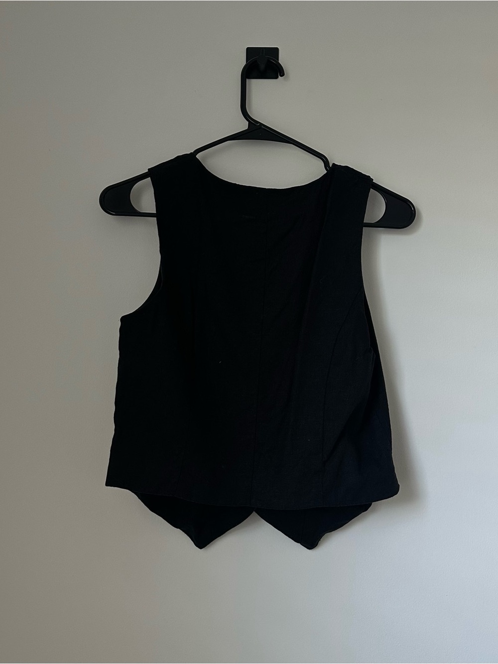 Target Black Linen Button Front Vest - Picture 2 of 2